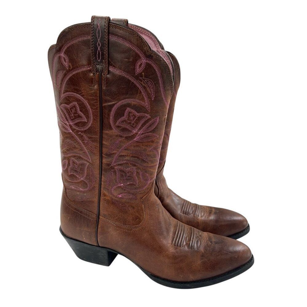 Ariat Boots Women's Heritage Western R-Toe Russet Rebel Brown Size 11B